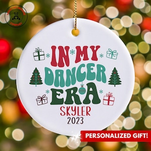 Personalisierte Tänzerin Ornament, individuelles Geschenk für Tänzerin Ära Weihnachtsverzierung, lustige Tänzerin Darstellende Wertschätzung Geschenke