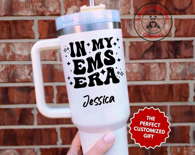 Personalized EMS Tumbler, In My EMS Era Custom 40oz Tumbler, Paramedic Mug, EMT Gift, First Responder Cup