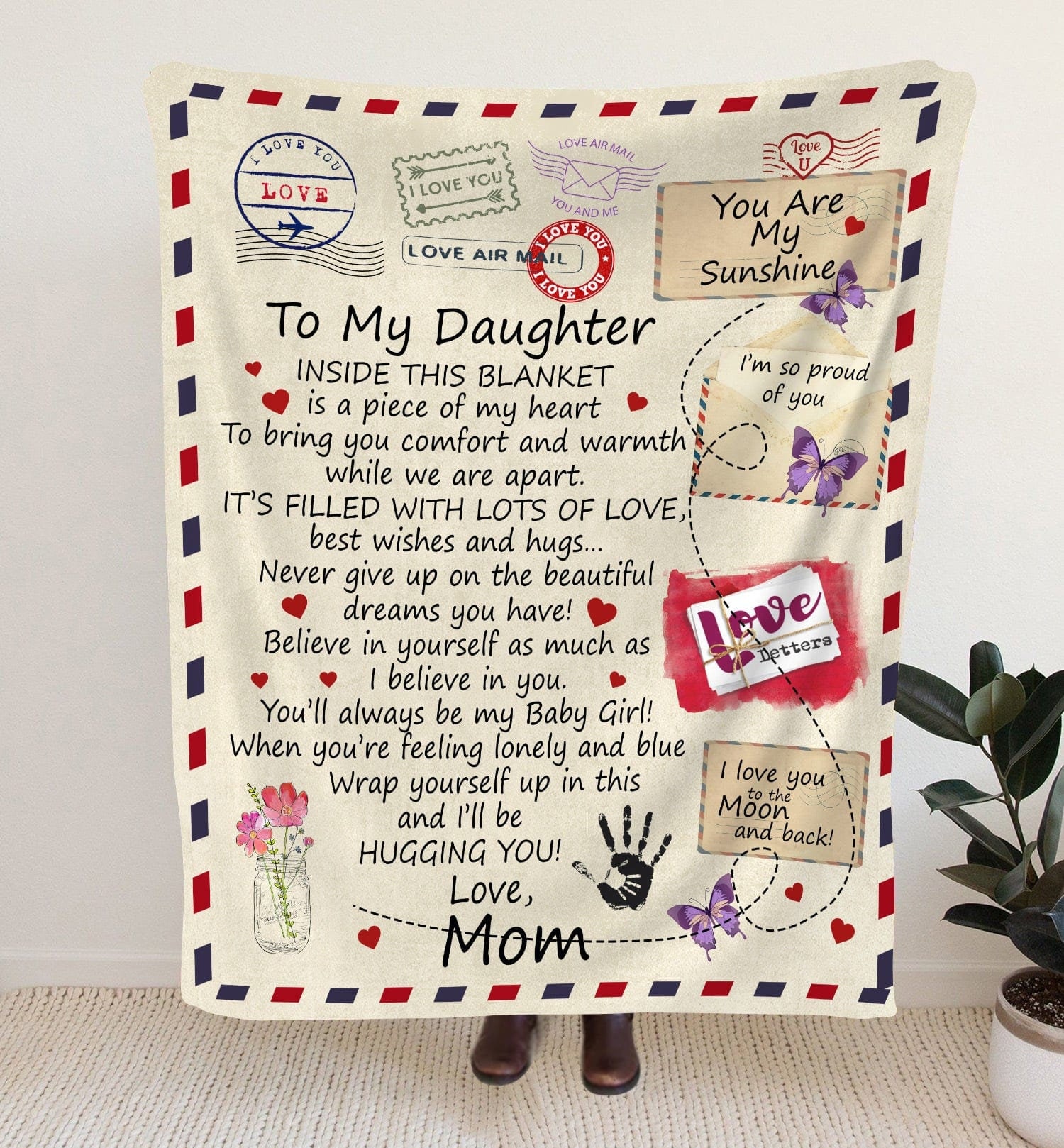 To my daughter love dad blanket sale