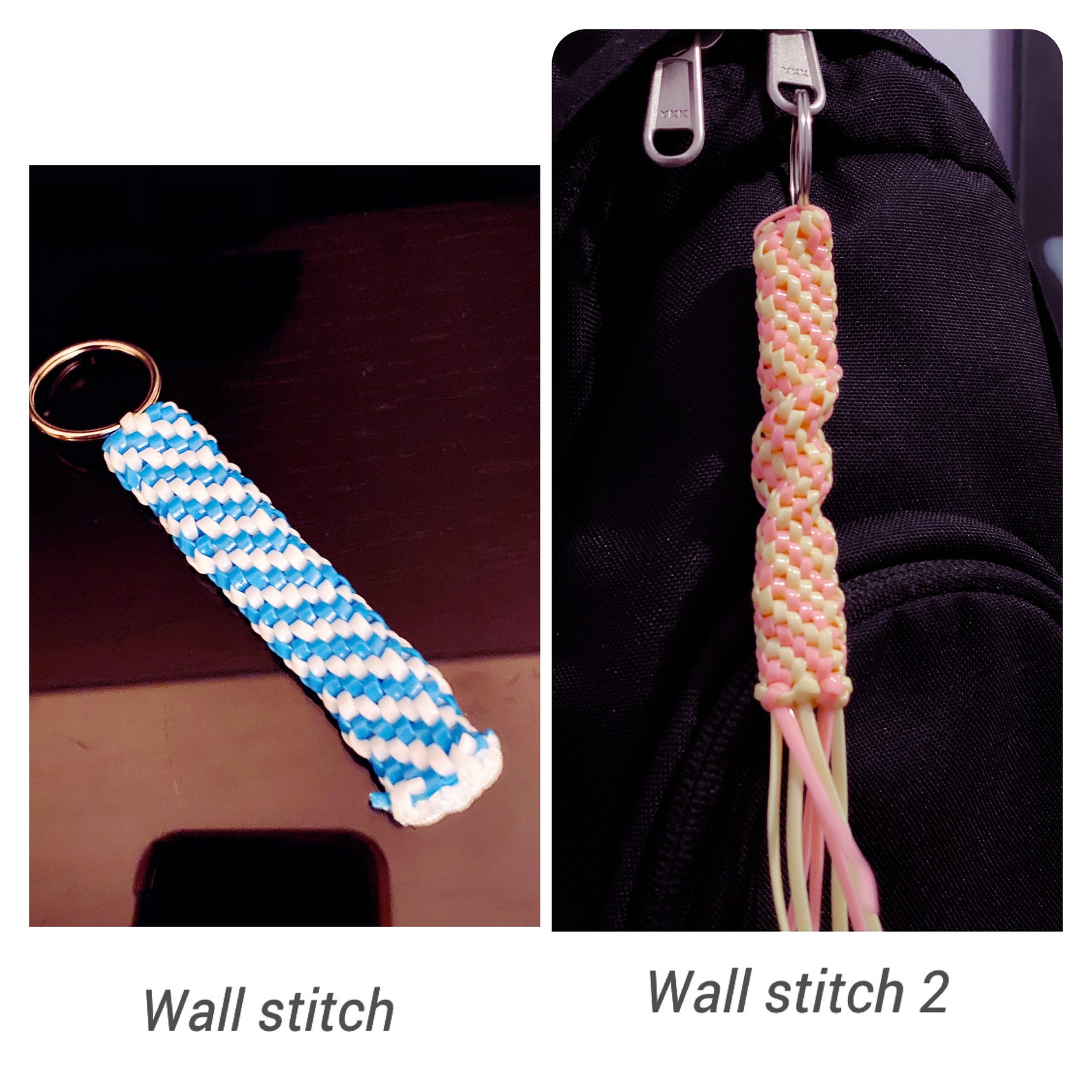 Rexlace keychain with small random charm. Custom made with Any Etsy