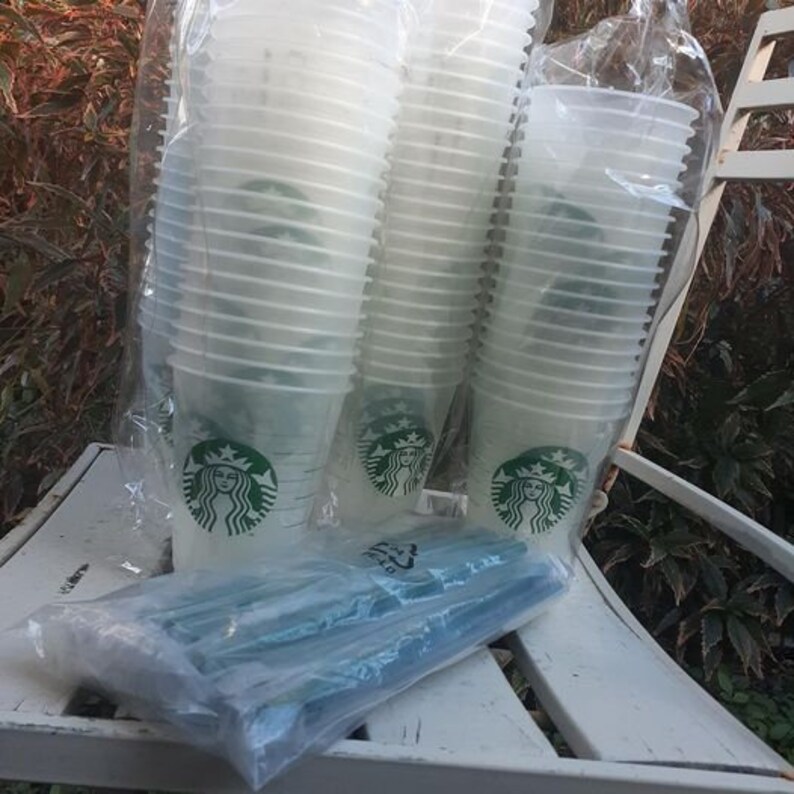 20 Pack Starbucks Grande Plain Reusable Cold Cups Etsy