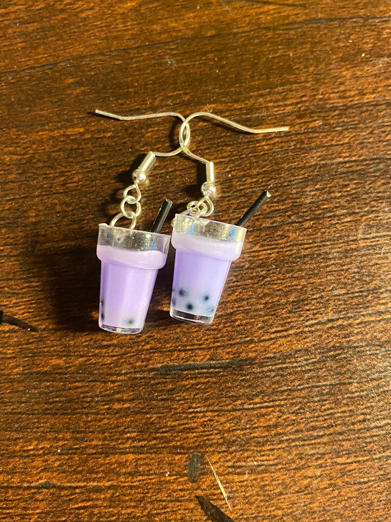 Boba tea earrings for men and women