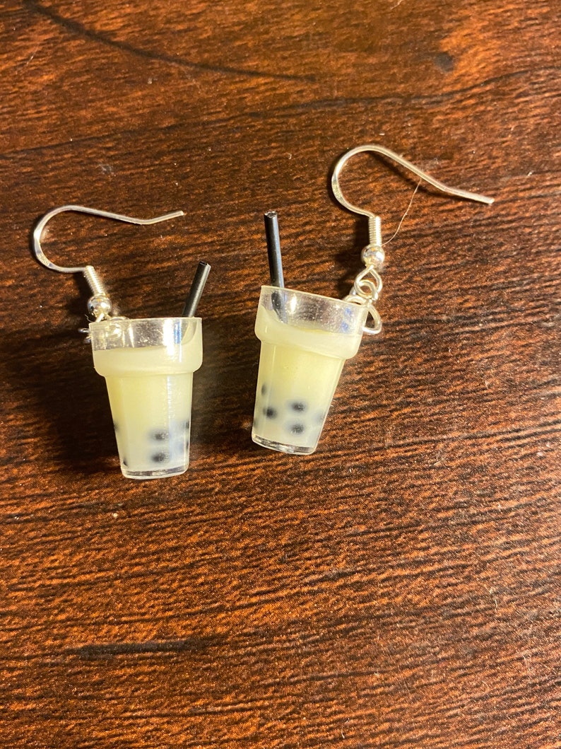 Boba tea earrings for men and women
