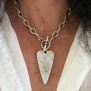 Chunky silver necklaceת Chunky necklace, Statement silver necklace, Statement necklace, Gift for her