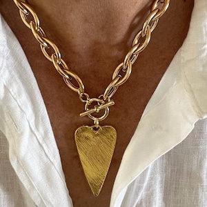 Chunky necklace, Chunky gold necklace, Statement gold necklace, Statement necklace