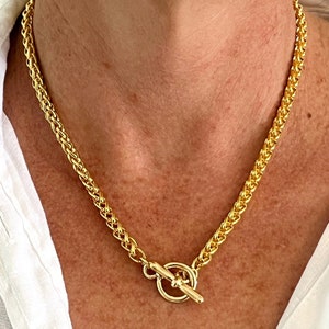 Gouden ketting met kapittelsluiting, gouden ketting ketting, kapittelketting, gouden ketting