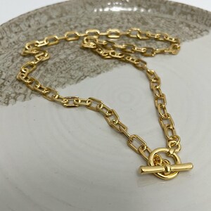Chain necklace, Gold chain necklace, Gold toggle necklace, Gold chain, Gold necklace chain image 6
