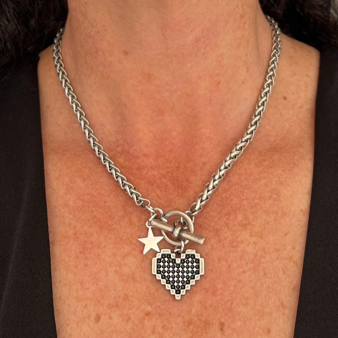 Audrey Heart Necklace - Silver main image 1
