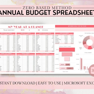 Annual Budget Spreadsheet Excel Budget Dashboard Excel Spreadsheet Personal Budget Planner Finance Tracker Bill Calendar Google Sheets