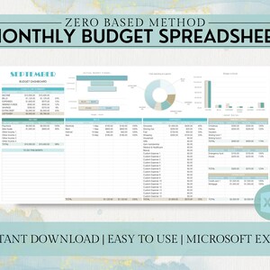 Monthly Budget Spreadsheet Excel Budget Dashboard Excel Spreadsheet Personal Budget Planner Finance Tracker Bill Calendar Google Sheets