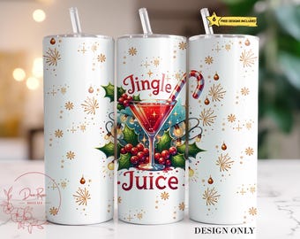 Envoltura para vaso de Martini navideño divertido PNG, diseño de sublimación con humor navideño sobre alcohol (descarga digital)