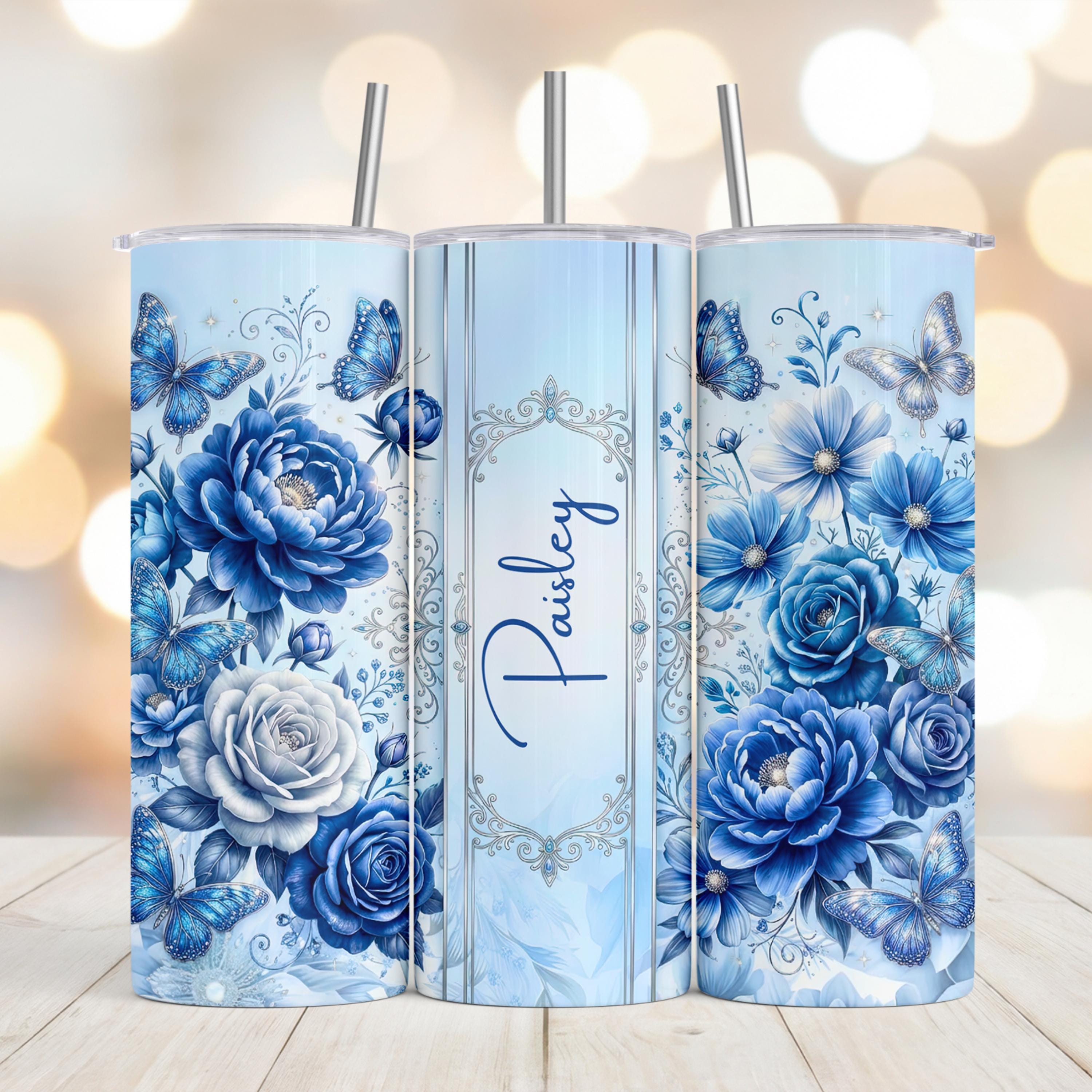 Floral 20 Oz Tumbler Wrap PNG Bundle, 32 Flower Seamless Sublimation ...