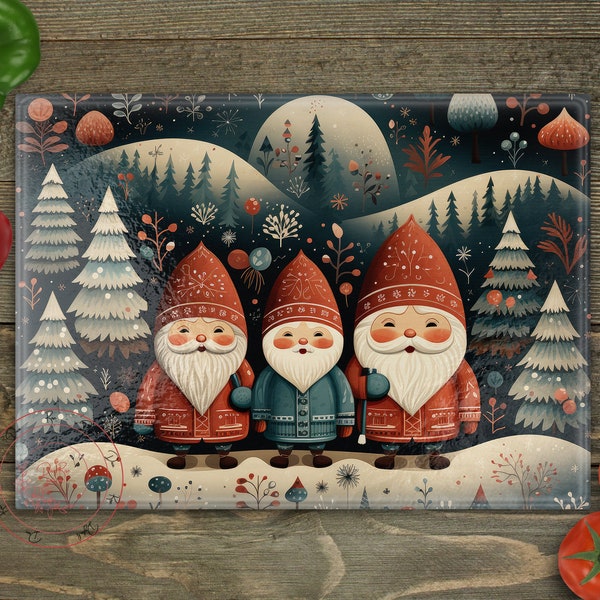 Gnome Glass Cutting Board Etsy