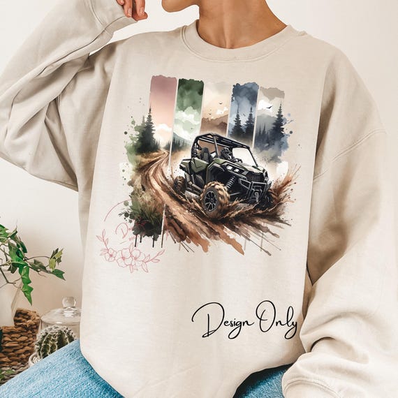 Watercolor UTV Racing PNG: off Road Mudding Sublimation Design