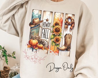 Howdy Fall PNG: Country Western Sublimationsdesign (Digitaler Download)