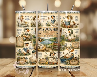 Funny Goose PNG-bekeromslag, vintage Cottagecore aquarel png-sublimatieontwerp, digitale download