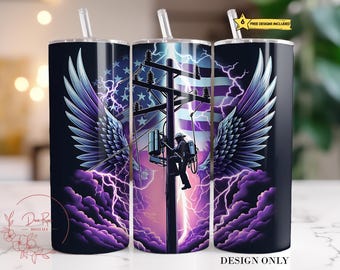 Lineman Tumbler Wrap PNG, projekt sublimacji flagi USA Journeyman, pobieranie cyfrowe