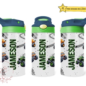PERSONALISIERTE MONSTER TRUCK Tumbler Wrap: 300 ml Kinder Flip Top (Digitaler Download)