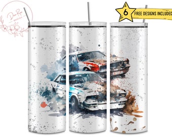 Demolition Derby, Samochody, 20 Oz Skinny Sublimacja Tumbler Wrap Cyfrowy Projekt PNG Plik Do Pobrania
