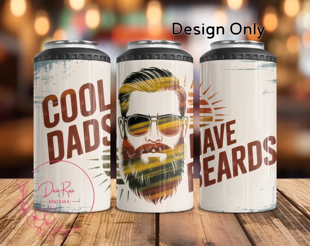 Cool Dad Men Tumbler Wrap 4 in 1 Can Cooler PNG Design, Father's Day ...