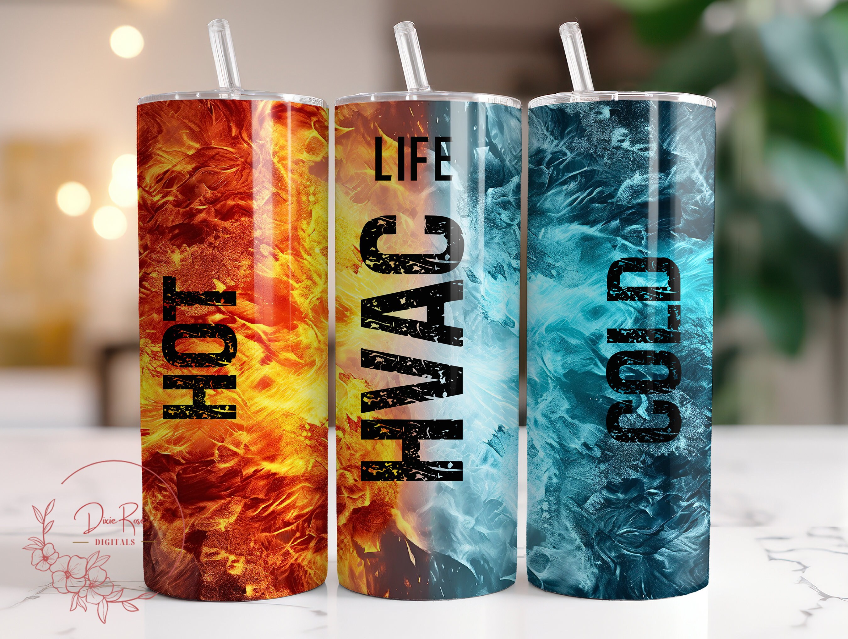 HVAC Life Tumbler Wrap Hot Cold 20 Oz Skinny Sublimation - Etsy