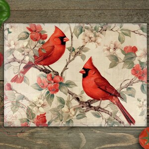 Cardinals Schneidebrett Design-Download, Weihnachtskardinäle Schneidebrett PNG, Winter Cardinals Schneidebrett Druckbare digitale Datei PNG