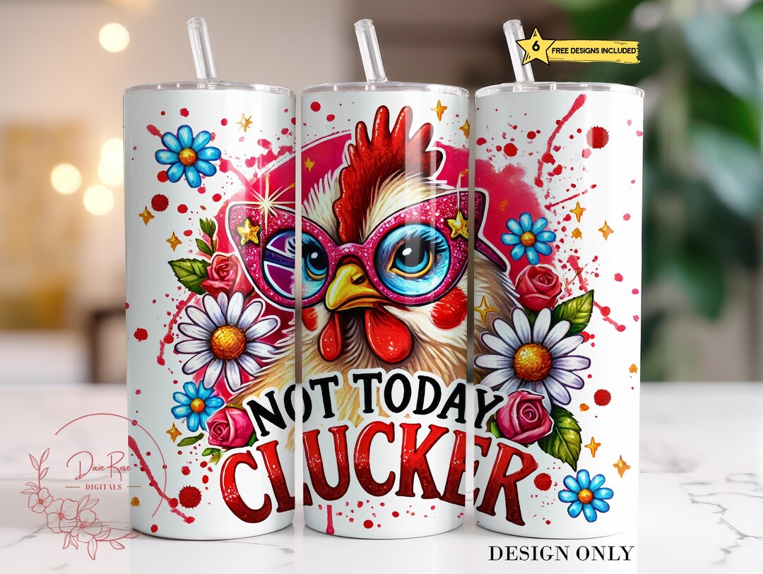 Sarcastic Chicken Tumbler Wrap PNG: Funny 20 Oz Skinny Sublimation ...