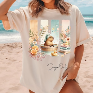 Cute Capybara PNG Design, Funny Watercolor Capybara PNG, Trendy Sublimation PNG, Whimsical Capibara Capy Shirt Png, T-shirt Digital png