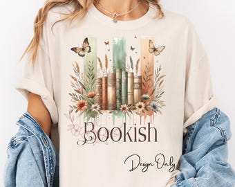 Bookish PNG: Boho Library Book Design for Sublimation (Digital Download)