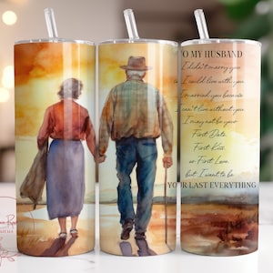 To My Husband Tumbler Wrap, Jahrestag Ehe 20 Oz Skinny Sublimation Tumbler Design, Paare Frau Mann Tumbler PNG Digitaler Download