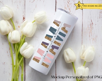 Personalized Mama Tumbler Wrap PNG: Mom Sublimation Design (Digital Download)