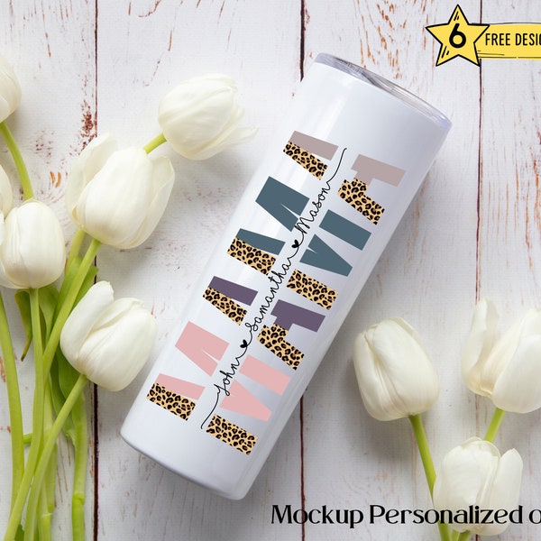 Mama Personalized PNG Digital Design Download for Sublimation Product Blanks, Tumbler Wraps, Print on Demand, POD, Mother's Day Gift