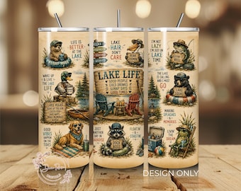 Lake Life png-bekeromslag, varen zomer png-sublimatieontwerp, digitale download