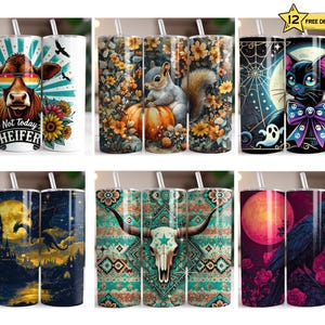 a collage of coffee mugs with animals on them
