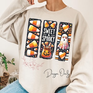 Cute Halloween Themed PNG Design, Trendy Spooky PNG Files, Girly Halloween Sublimation PNG, Candy Corn Shirt Png, T-shirt Digital png