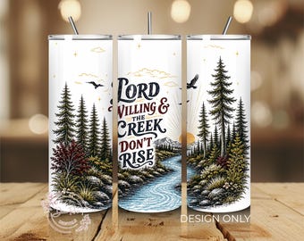 Lord Willing Christian PNG Tumbler Wrap, op geloof gebaseerd inspirerend PNG-sublimatieontwerp, digitale download