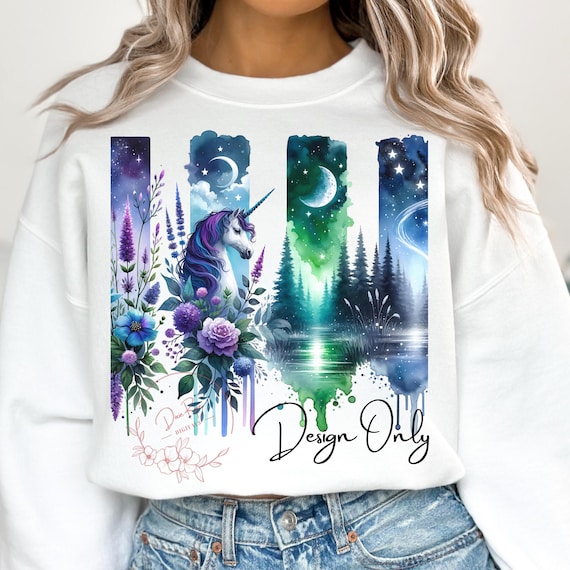 Glitter Unicorn PNG Design: Whimsical Sublimation Design (Digital Download)