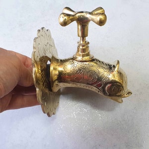 Moroccan Bathroom Vanity Faucet, brass Head Fish Faucet - Sink Faucet - Kitchen Fish brass Faucet