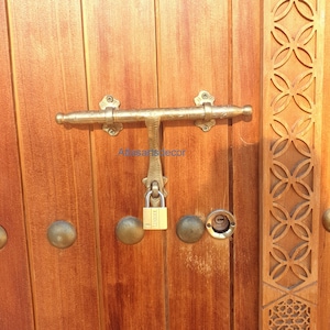 Moroccan Brass Door Latch, Moroccan Brass Door Latch,Handmade Brass Sliding Door Bolt, Brass Door Surface Bolt,