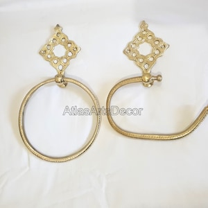 Portasciugamani a parete-Portasciugamani-Accessori per il bagno, Portarotolo in ottone per bagno,Porta carta igienica,Portarotolo