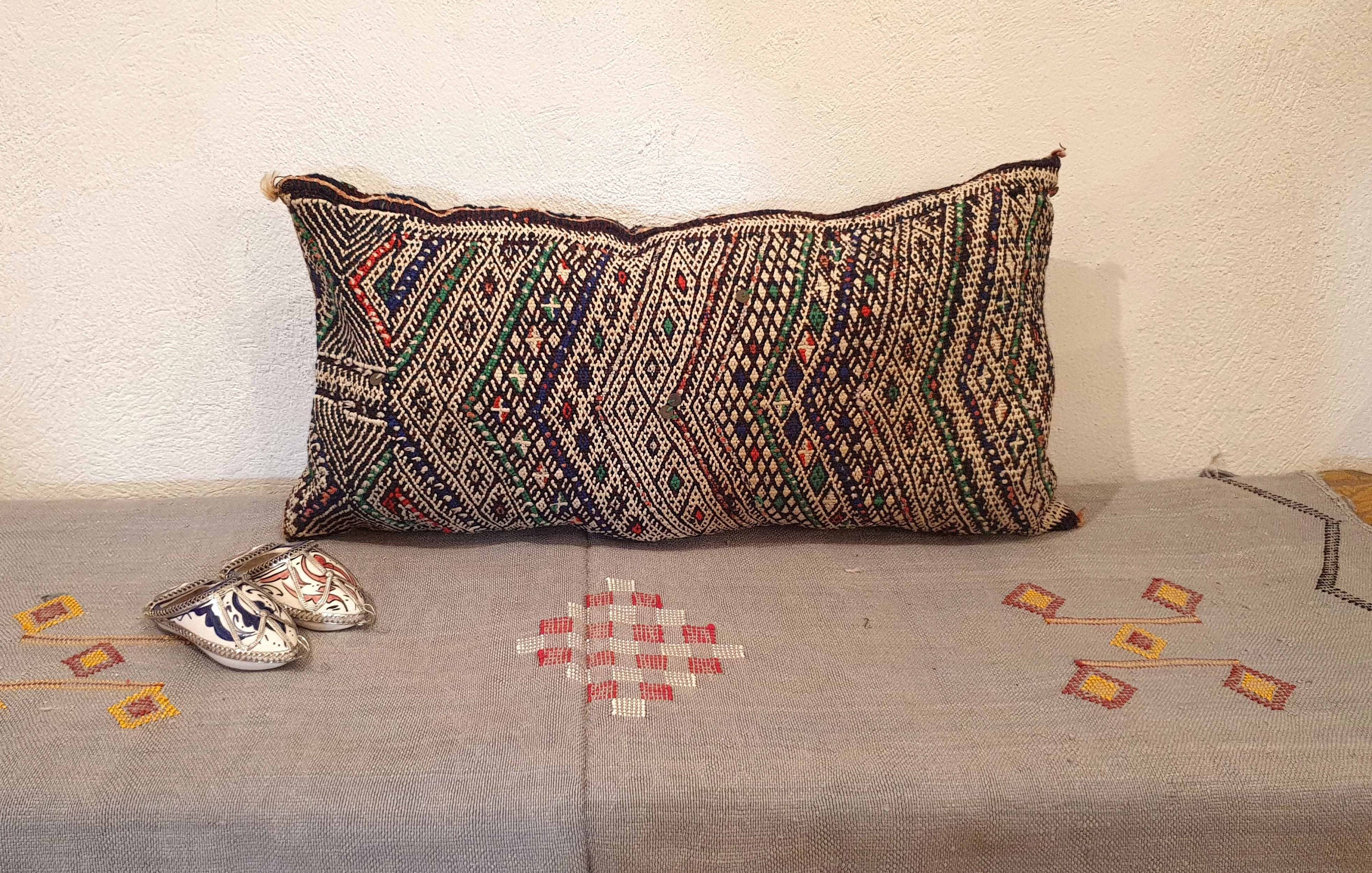 Vintage Moroccan Pillow Kilim Handmade Berber Kilim Pillow Etsy