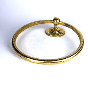 Brass Towel Ring for Bathroom Unlacquered Brass Kitchen Bath Towel Holder Hangers Wall Mount Hand Towel Holder for Bathroom Wall