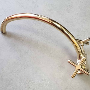 Moroccan Bathroom Vanity Faucet, Cabinet Faucet - Bohemian Sink Faucet - Kitchen brass Faucet - Gooseneck Faucet, Handcrafted Rustic Faucet