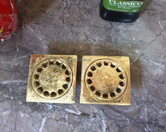 Brass Floor Drain, Engraved Square Shower Drain Cover, Brass Floor Drain,