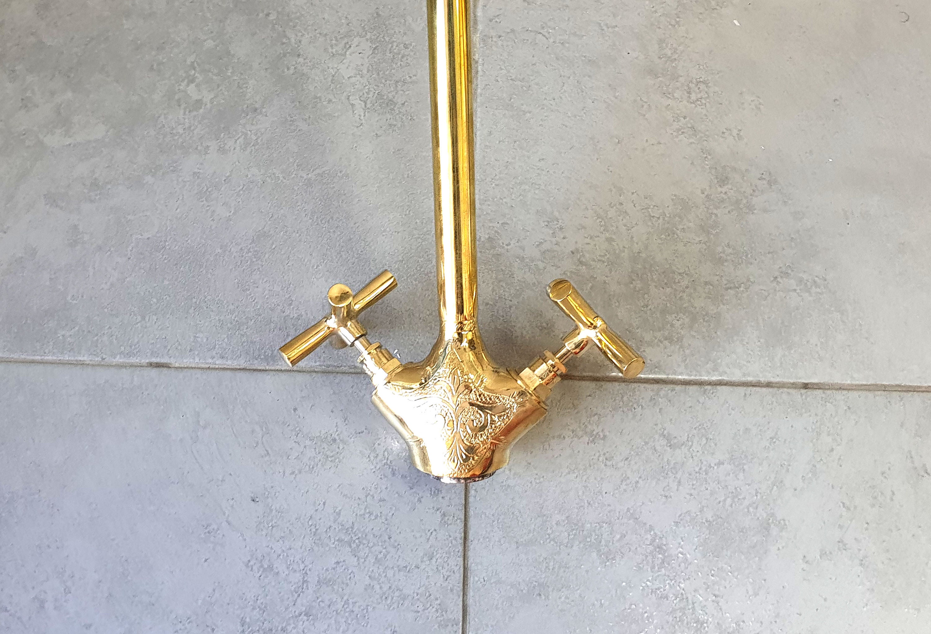 Handgearbeiteter Messing Wasserhahn 1 Loch Küchen Wasserhahn | Etsy