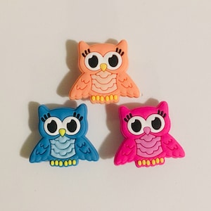 Shoe Charms Owl 3pc set