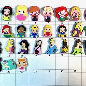 Shoe Charms - Princesses   - Choose 1-27 - LISTING O