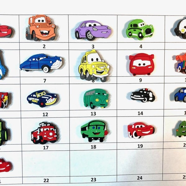 Shoe Charms - Cars  - Choose 1-21 - LISTING H