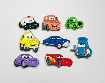Shoe Charms Cartoon Cars 8pc set