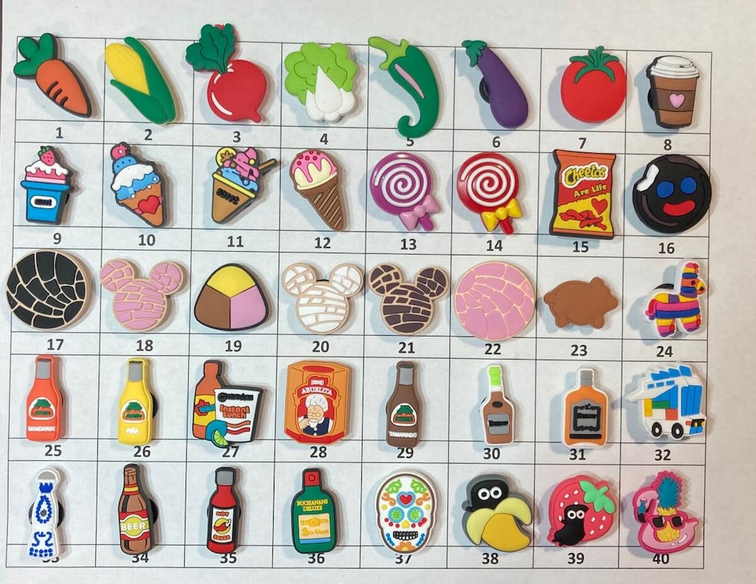 Shoe Charms Foodies - Choose 1-40 - LISTING XX - Etsy